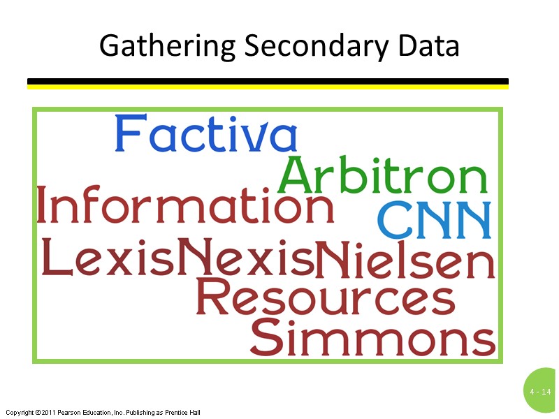 Gathering Secondary Data